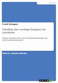 Überblick über wichtige Ereignisse der Geschichte - Frank Schopper - kostenlos E-Book