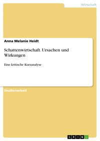 Schattenwirtschaft. Ursachen und Wirkungen - Anna Melanie Heidt - E-Book