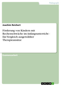 Förderung von Kindern mit Rechenschwäche im Anfangsunterricht - Ein Vergleich ausgewählter Therapieansätze - Joachim Reichert - E-Book