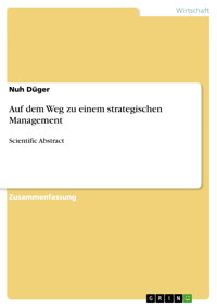 Auf dem Weg zu einem strategischen Management - Nuh Düger - E-Book