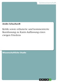 Kritik sowie erläuterte und kommentierte Kurzfassung zu Kants Auffassung eines ewigen Friedens - Andre Schuchardt - E-Book