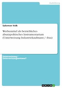 Werbemittel als betriebliches absatzpolitisches  Instrumentarium (Unterweisung Industriekaufmann / -frau) - Salomon Volk - E-Book