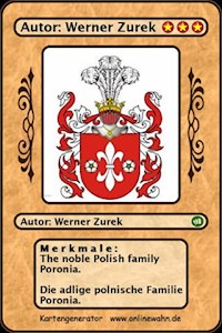 The noble Polish family Poronia. Die adlige polnische Familie Poronia. - Werner Zurek - E-Book