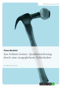 Aus Fehlern lernen. Qualitätssicherung durch eine ausgeglichene Fehlerkultur - Timo Bechtel - E-Book