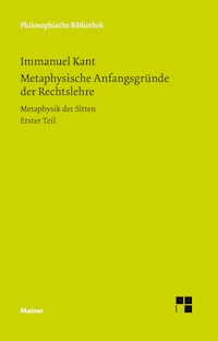 Metaphysische Anfangsgründe der Rechtslehre - Immanuel Kant - E-Book
