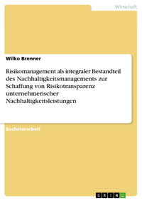 Risikomanagement als integraler Bestandteil des Nachhaltigkeitsmanagements zur Schaffung von Risikotransparenz unternehmerischer Nachhaltigkeitsleistungen - Wilko Brenner - E-Book