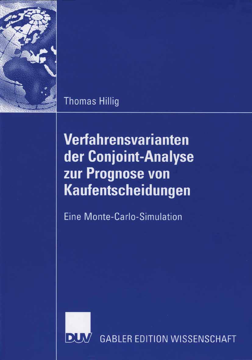 Verfahrensvarianten der Conjoint-Analyse zur Prognose von Kaufentscheidungen - Thomas Hillig - E-Book