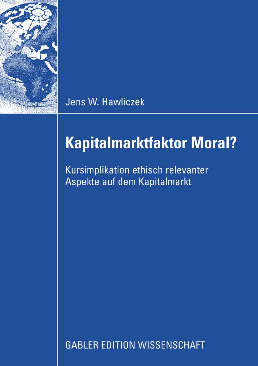 Kapitalmarktfaktor Moral? - Jens Hawliczek - E-Book