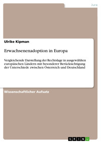 Erwachsenenadoption in Europa - Ulrike Kipman - E-Book