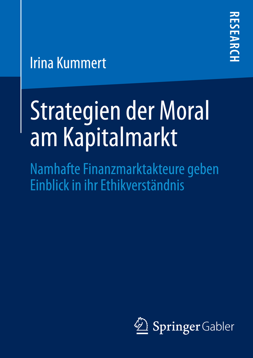 Strategien der Moral am Kapitalmarkt - Irina Kummert - E-Book