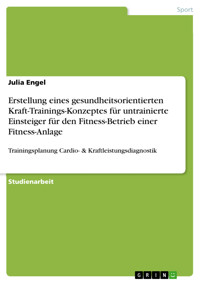 Erstellung eines gesundheitsorientierten Kraft-Trainings-Konzeptes für untrainierte Einsteiger für den Fitness-Betrieb einer Fitness-Anlage - Julia Engel - E-Book