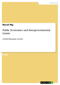 Public Economics and Intergovernmental Grants - Murali Mg - E-Book
