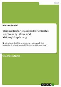 Trainingslehre. Gesundheitsorientiertes Krafttraining, Meso- und Makrozyklusplanung - Marius Groehl - E-Book
