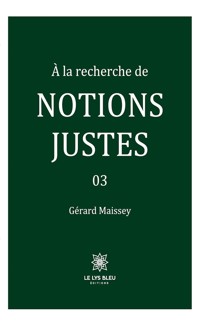 À la recherche de notions justes - Tome 3 - Gérard Missey - E-Book