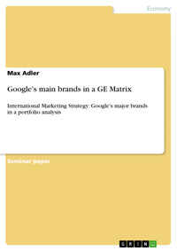 Google's main brands in a GE Matrix - Max Adler - E-Book