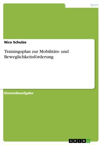 Trainingsplan zur Mobilitäts- und Beweglichkeitsförderung - Nico Schulze - E-Book