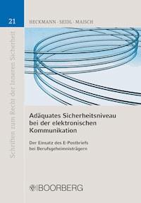 Adäquates Sicherheitsniveau bei der elektronischen Kommunikation - Dirk Heckmann - E-Book