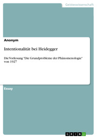 Intentionalität bei Heidegger -  - E-Book
