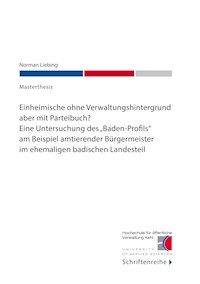 Einheimische ohne Verwaltungshintergrund aber mit Parteibuch? - Norman Liebing - E-Book