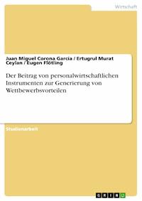 Der Beitrag von personalwirtschaftlichen Instrumenten zur Generierung von Wettbewerbsvorteilen - Juan Miguel Corona García - E-Book
