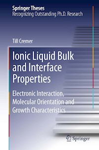 Ionic Liquid Bulk and Interface Properties - Till Cremer - E-Book