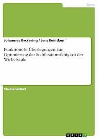 Funktionelle Überlegungen zur Optimierung der Stabilisationsfähigkeit der Wirbelsäule - Johannes Beckering - E-Book