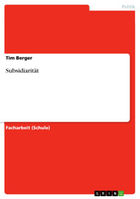 Subsidiarität - Tim Berger - E-Book