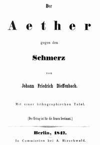 Der Aether gegen den Schmerz - Dieffenbach, Johann Friedrich - kostenlos E-Book