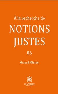 À la recherche de notions justes - Tome  6 - Gérard Missey - E-Book