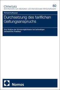 Durchsetzung des tariflichen Geltungsanspruchs - Richard Aufhauser - E-Book