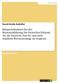 Belegschaftsaktien bei der Börseneinführung. Die Deutschen Telekom AG, die Deutsche Post AG und nicht staatliche Börsenneulinge im Vergleich - David Große Kathöfer - E-Book