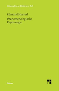 Phänomenologische Psychologie - Husserl Edmund - E-Book
