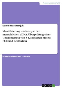 Identifizierung und Analyse der menschlichen cDNA. Überprüfung einer Umklonierung von 5 Klonpaaren mittels PCR und Restriktion - Daniel Waschestjuk - E-Book