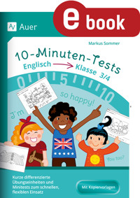 10-Minuten-Tests Englisch - Klasse 3/4 - Markus Sommer - E-Book