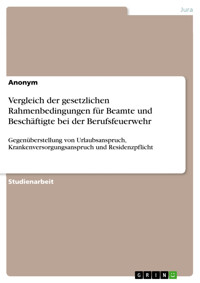Vergleich der gesetzlichen Rahmenbedingungen für Beamte und Beschäftigte bei der Berufsfeuerwehr - Nick Buder - E-Book