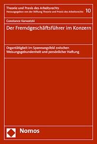 Der Fremdgeschäftsführer im Konzern - Constance Karwatzki - E-Book