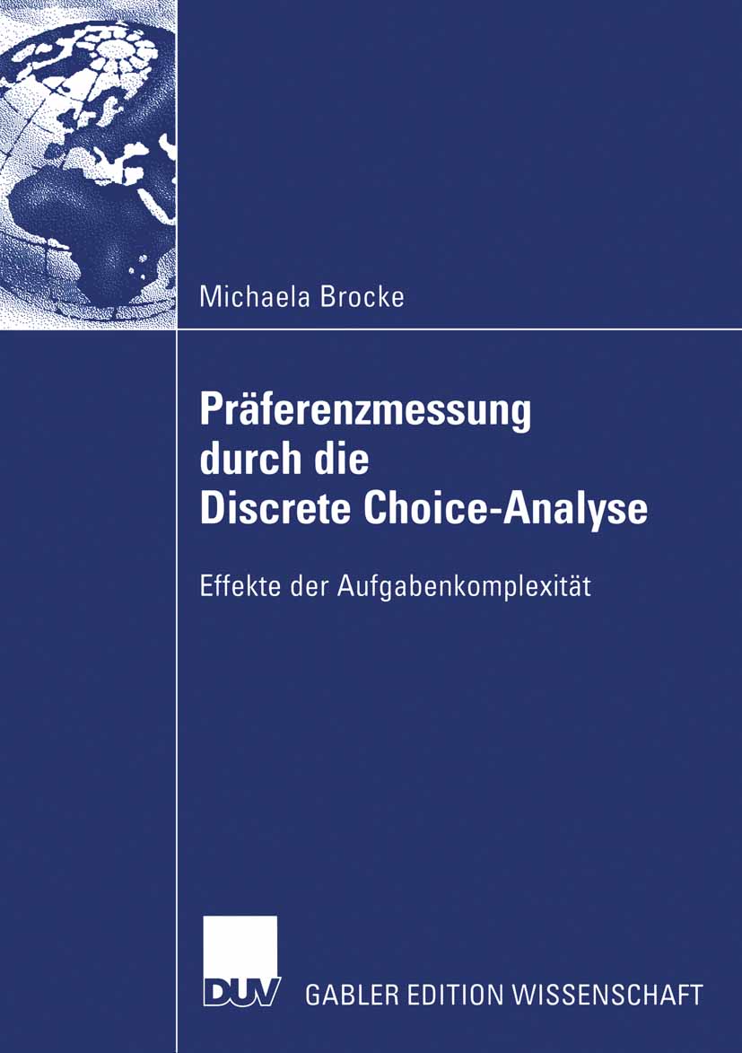 Präferenzmessung durch die Discrete Choice-Analyse - Michael Brocke - E-Book