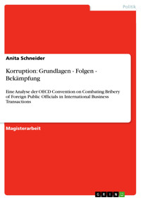 Korruption: Grundlagen - Folgen - Bekämpfung - Anita Schneider - E-Book
