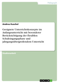 Geeignete Unterrichtskonzepte im Anfangsunterricht mit besonderer Berücksichtigung der flexiblen Schuleingangsphase und jahrgangsübergreifendem Unterricht - Andrea Kuschel - E-Book