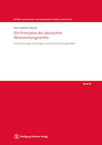 Die Prinzipien des deutschen Abstammungsrechts - Ann-Cathrin Brock - E-Book