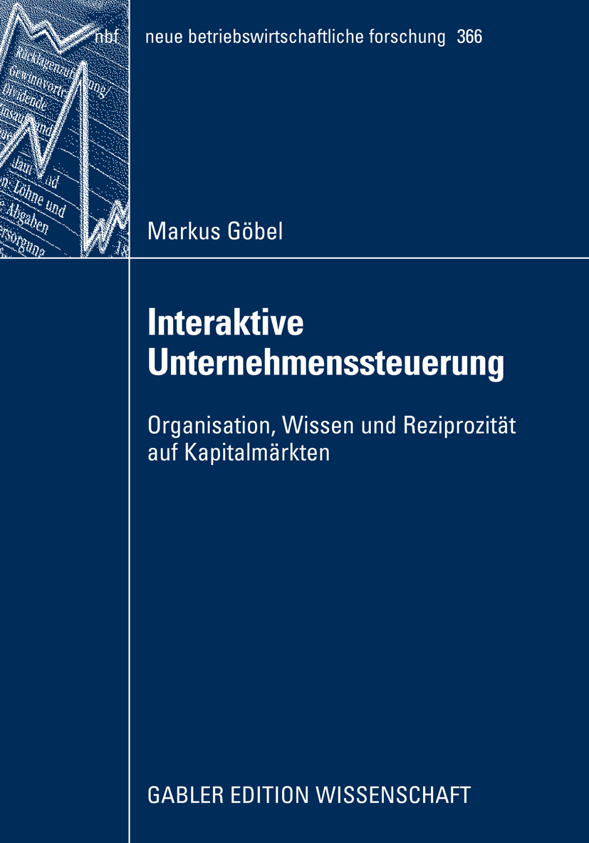 Interaktive Unternehmenssteuerung - Markus Göbel - E-Book