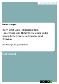 Buen Vivir. Ziele, Möglichkeiten, Umsetzung und Hindernisse einer völlig neuen Lebensweise in Ecuador und Bolivien - Peter Stepper - E-Book