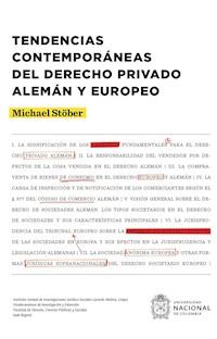 Tendencias contemporáneas del derecho privado alemán y europeo - Michael Stöber - E-Book