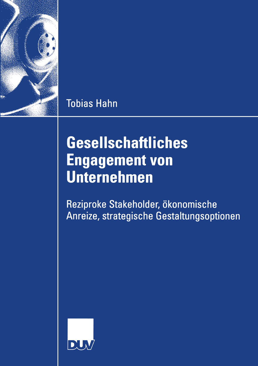 Gesellschaftliches Engagement von Unternehmen - Tobias Hahn - E-Book
