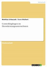 Controllingfragen im Dienstleistungsunternehmen - Mathias Urbaczek - kostenlos E-Book