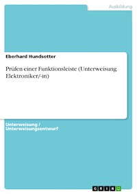 Prüfen einer Funktionsleiste (Unterweisung Elektroniker/-in) - Eberhard Hundsotter - E-Book