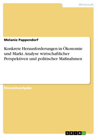 Konkrete Herausforderungen in Ökonomie und Markt. Analyse wirtschaftlicher Perspektiven und politischer Maßnahmen - Melanie Pappendorf - E-Book