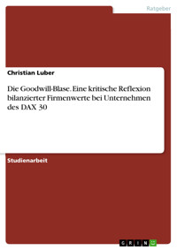 Die Goodwill-Blase. Eine kritische Reflexion bilanzierter Firmenwerte bei Unternehmen des DAX 30 - Christian Luber - E-Book
