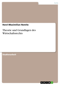 Theorie und Grundlagen des Wirtschaftsrechts - Henri-Maximilian Nemitz - E-Book