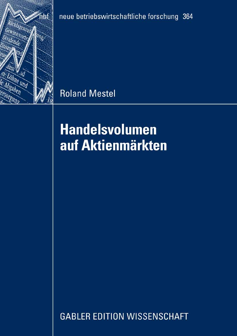 Handelsvolumen auf Aktienmärkten - Roland Mestel - E-Book
